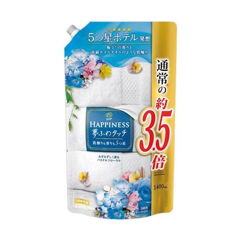 まとめ買いP＆G レノアハピネス夢ふわタッチ みずみずしく香るパステルフローラル 詰替用 超特大サイズ 1400ml 1パック【×3セット】  【同梱不可】【代引不可】[▲][TP]