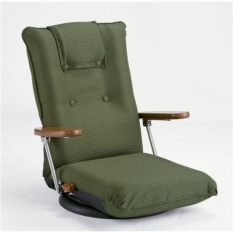 ハイバック回転座椅子(リクライニングチェア) 肘付き/ポンプ肘式 日本
