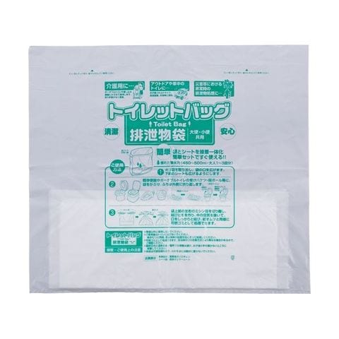 ワタナベ工業 トイレットバッグ排泄物処理袋 乳白 1セット(200枚：10枚×20パック) 【代引不可】【同梱不可】[▲][TP]