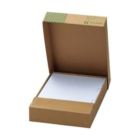 TANOSEE マルチプリンタ帳票（FSC） A4 橙・浅葱・白 3面6穴 1箱（500 