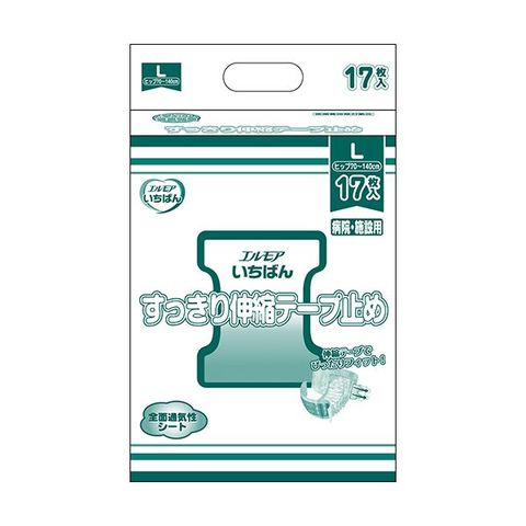 カミ商事 エルモア いちばんすっきり伸縮テープ止め L 1セット（68枚：17枚×4パック） 【同梱不可】【代引不可】[▲][TP]