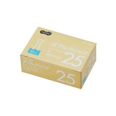 まとめ買い TANOSEE ダブルクリップ 中 口幅25mm ペールブルー 1箱（10個） 【×50セット】 【同梱不可】【代引不可】[▲][TP]