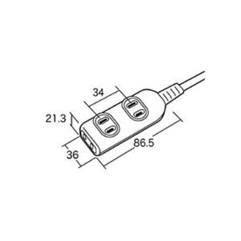 業務用 まとめ買い サンワサプライ タップ 2P・3個口 5.0m TAP-3W5N 1個 【×5セット】 パソコン 周辺機器  ケーブル【同梱不可】【代引不可】[▲][TP]