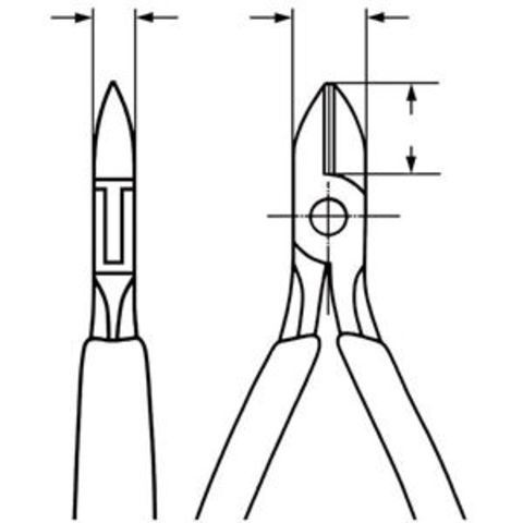 KNIPEX（クニペックス）7722-115ESD エレクトロニクスニッパー DIY 工具【同梱不可】【代引不可】[▲][TP]