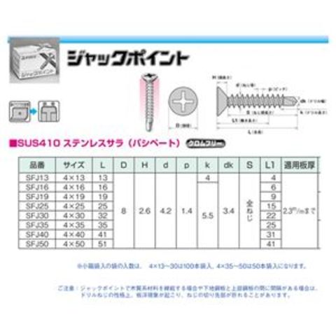 ステンジャックポイント SFJ16 袋入 [1000本入]【0010-01423】 【同梱不可】【代引不可】[▲][TP]