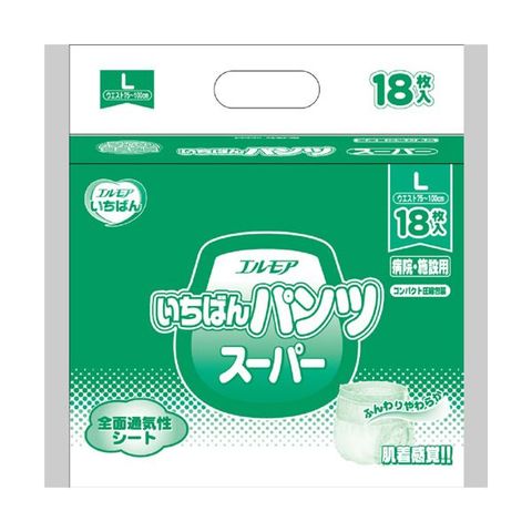 まとめ買い カミ商事 エルモア いちばん パンツスーパー L 1パック（18枚）【×5セット】 【同梱不可】【代引不可】[▲][TP]