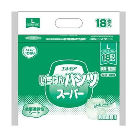 まとめ買い カミ商事 エルモア いちばん パンツスーパー L 1パック（18