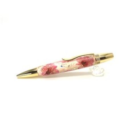 花柄 ボールペン/文房具 【八重桜 桃色】 パーカータイプ 芯：0.7mm 日本製 文具 オフィス用品 『Frower  Pen』【同梱不可】【代引不可】[▲][TP]