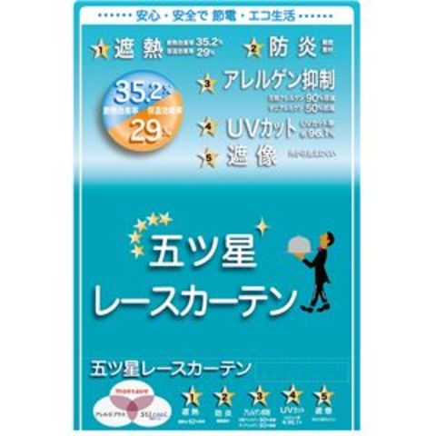 日本製 多機能 レースカーテン 2枚組 （幅100×丈198cm・ホワイト） 遮熱 防炎 抗アレルゲン UVカット 遮像 レース カーテン  【同梱不可】【代引不可】[▲][TP]