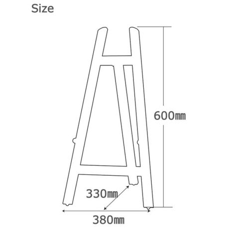 額立て・イーゼル・ウェルカムボード 木製イーゼル(木製額立て)600mm ホワイト 【代引不可】【同梱不可】[▲][TP]