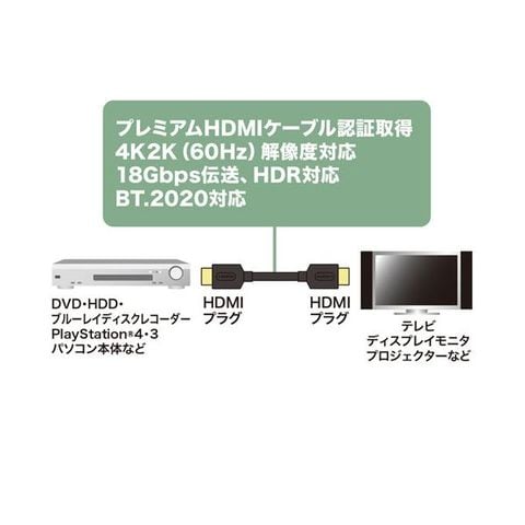 【5個セット】 サンワサプライ プレミアムHDMIケーブル 1m 黒 KM-HD20-P10X5 【同梱不可】【代引不可】[▲][TP]