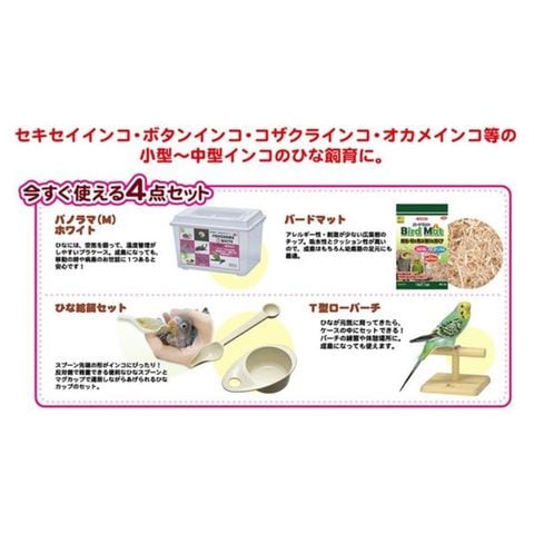 インコひな用 特製飼育セット (鳥用品/カゴ) ペット用品 【同梱不可】【代引不可】[▲][TP]