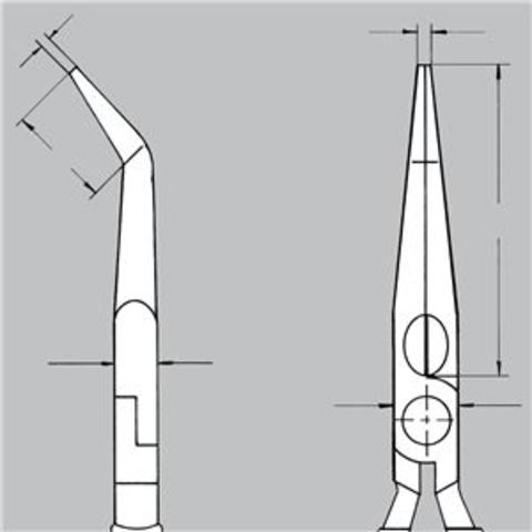 KNIPEX（クニペックス）2627-200 絶縁40゜先曲ラジオペンチ 1000V DIY 工具【同梱不可】【代引不可】[▲][TP]