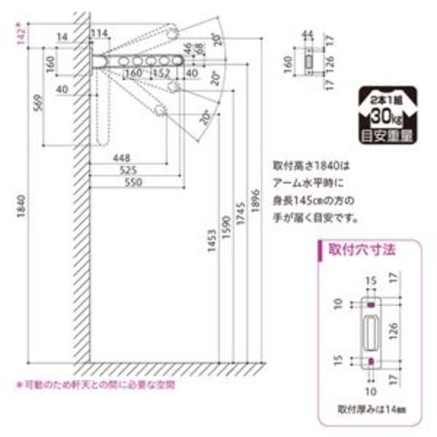 ホスクリーン RK-55-BL ブラック [2本セット] 【0004-00624】 〔ベランダ テラス〕 【同梱不可】【代引不可】[▲][TP]