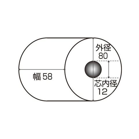 小林 カラーサーマルロール紙 58mm幅×63m巻 緑 23-400500-08 1箱(8巻) 【代引不可】【同梱不可】[▲][TP]