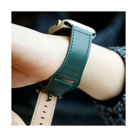 EGARDEN GENUINE LEATHER STRAP for アップルウォッチ 49/45/44/42mm アップルウォッチ用バンド  ディープグリーン 本革 【同梱不可】【代引不可】[▲][TP]