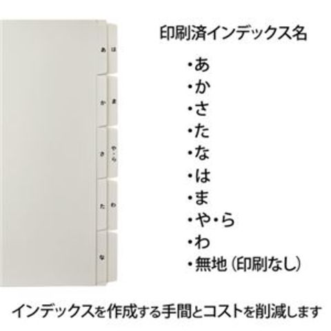 まとめ買い プラス あ～わ行インデックスA4S 2穴 5山×2【×20セット