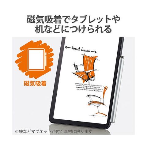 【5個セット】 エレコム 超感度ディスクタッチペン シルバー P-TPD03SVX5 【同梱不可】【代引不可】[▲][TP]