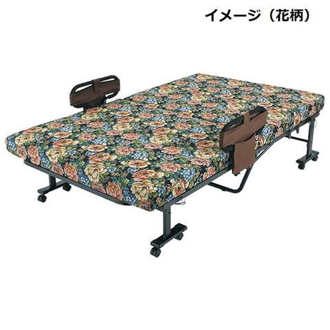 組立簡単 寝心地が選べる折りたたみベッド 低反発セミダブル ネイビー 