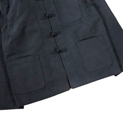 モールスキンチャイナジャケット ブラック 3（XLサイズ）〔代引不可