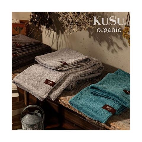 まとめ買い 楠橋紋織 くすばしタオル KuSu organic クスオーガニック ウォッシュタオル 約33cm×34cm ブルー(PBP  YARNプロジェクト対象) 1-68031-51-B ×5セット 【同梱不可】【代引不可】[▲][TP]