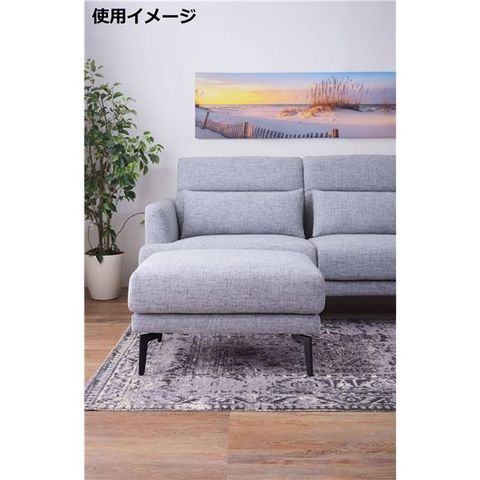 オットマン 約W77×D57×H43cm グレー お客様組立品 【同梱不可】【代引不可】[▲][TP]