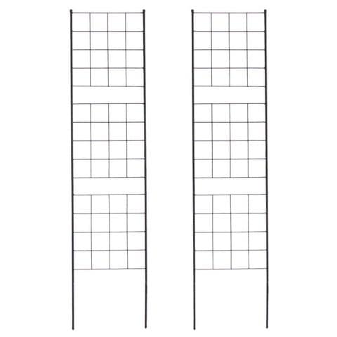 アイアンフェンス 高さ176 スリム 2枚組 幅420×厚さ 13×高さ1760mm（1枚） アイアン ガーデンフェンス  ブラック【北海道・沖縄・離島配送不可】【同梱不可・代引不可】[▲][SS]