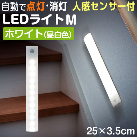 dショッピング |センサーライト 照明 Mサイズ ledセンサーライト LED