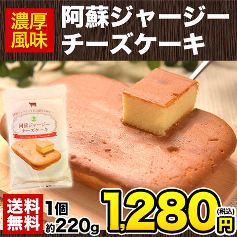 阿蘇 ジャージー チーズケーキ ケーキ 送料無料 希少 な ジャージー牛乳使用 スイーツ ポイント 《1-5営業日以内に出荷予定（土日祝日除く）》---d2_asojcake_s_23_1000_220g---