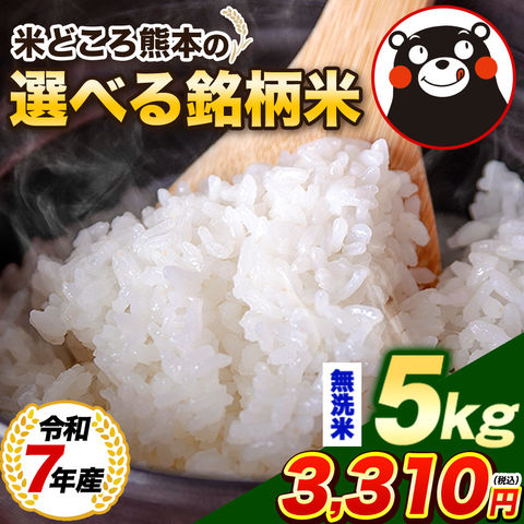 【令和7年産】お米 熊本県産二大ブランド米 ヒノヒカリ くまさんの輝き 選べる 無洗米 5kg 10kg 20kg 単一原料米 ひのひかり コメ 備蓄米 ではありません《1-5営業日以内に発送予定(土日祝日除く)》---d2_hinor7_s_25_4580_5kg_musen---