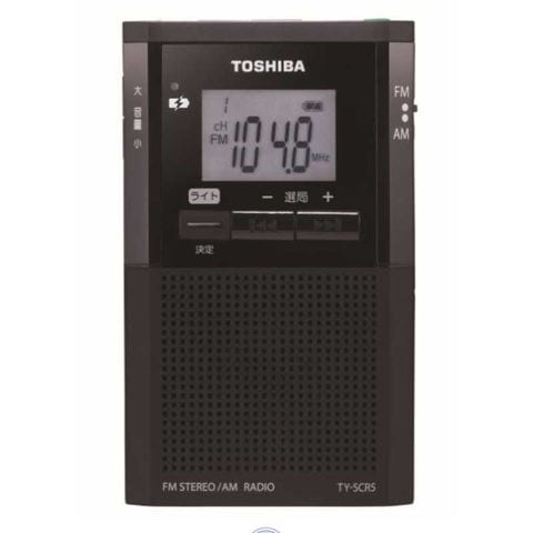 東芝　TOSHIBA　ポータブルラジオ ワイドFM対応 ブラック [TYSCR5]　TY-SCR5-K