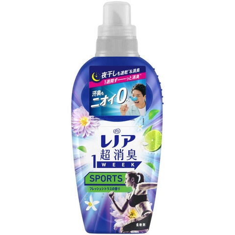 P＆G　Lenor(レノア)超消臭1week スポーツデオX フレッシュシトラスブルーの香り 本体 530ml　