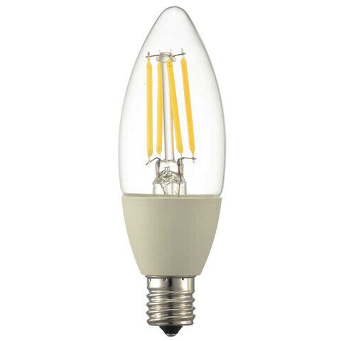 オーム電機　LED電球 フィラメント シャンデリア形 E17 40形相当　LDC4L-E17C6