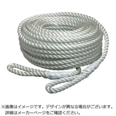 まつうら工業 ウインチ用ナイロンロープ(3打ち)12mmΦ×50m両端アイ まつうら工業 ウインチ用ナイロンロープ(3打ち)12mmΦ×50m両端アイ