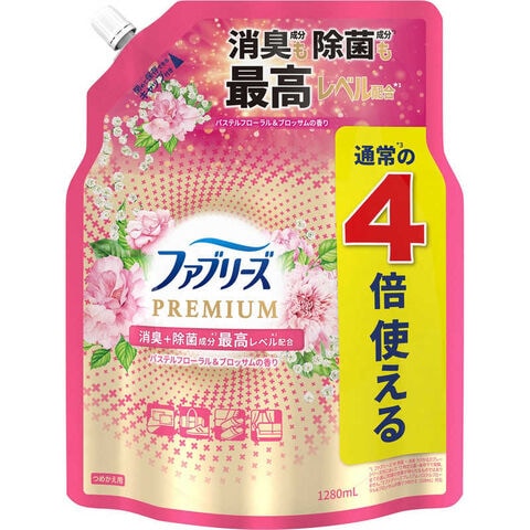 P＆G　ファブリーズW除菌＋消臭プレミアム パステルフローラルブロッサム詰替4回分 1280ml　