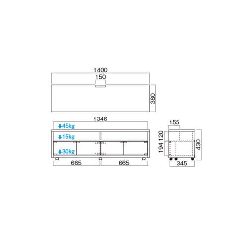 dショッピング |ハヤミ工産 テレビ台 目安：～60型対応 [TVHT1400B] TV