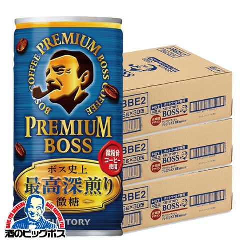 コーヒー サントリー BOSS プレミアムボス 微糖 185g×3ケース/90本《090》『ESH』【本州のみ　送料無料】