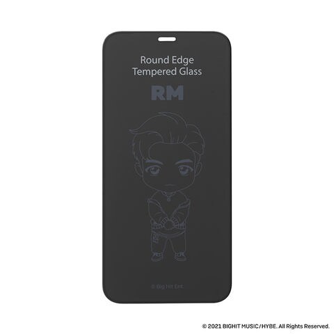 [iPhone 12 mini専用]TinyTAN iFace Round Edge Tempered Glass Screen Protector ラウンドエッジ強化ガラス 画面保護シート(RM)