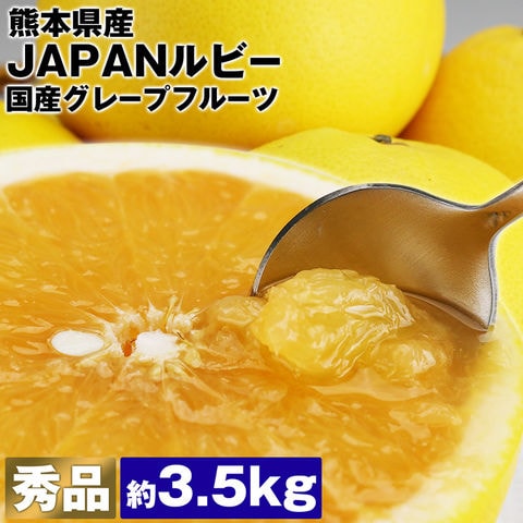 ＼20日限定！エントリーで最大20倍／グレープフルーツ 国産 超希少 JAPANルビー 約3.5kg 秀品 贈答用 ギフト 熊本県産 柑橘 冷蔵便 同梱不可 指定日不可