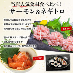 クーポンで半額】 ネギトロとサーモン食べ比べセット ねぎとろ 出汁