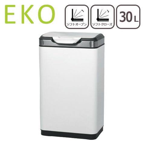 dショッピング |EKO ゴミ箱 30L タッチプロ ビン ホワイト