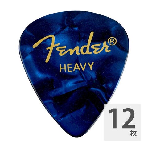 フェンダー ギターピック 12枚 セット ヘビー 351 Shape Blue Moto Heavy Fender