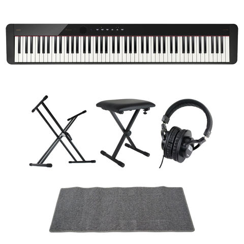 dショッピング |CASIO Privia PX-S1100 BK 電子ピアノ キーボードスタンド キーボードベンチ ヘッドホン ピアノマット(グレイ)付きセット  | カテゴリ：の販売できる商品 | chuya-online (065s22869)|ドコモの通販サイト