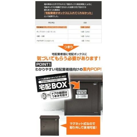 dショッピング |宅配ボックス 戸建て用 P-BOX(ピーボ) 1BOXタイプ PBH