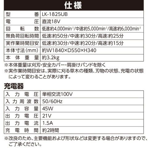 dショッピング |草刈り機 充電式 18V/2.5Ah 刈込幅230mm U字ハンドル