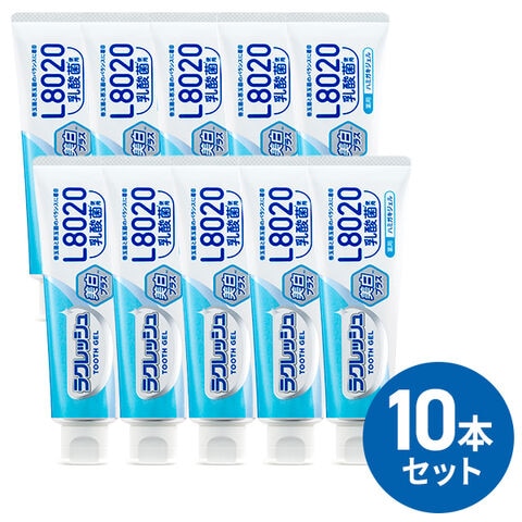 ラクレッシュEX 薬用 ハミガキジェル (80g) 10本セット ラクレッシュ L8020 乳酸菌 歯磨き ハミガキ 歯みがき 歯みがき粉 歯磨き粉 ハミガキ粉 医薬部外品 ジェクス JEX 【送料無料】