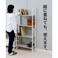 収納ラック 折りたたみ 積み重ね 組立不要 2個組 幅60 奥行28 高さ71cm