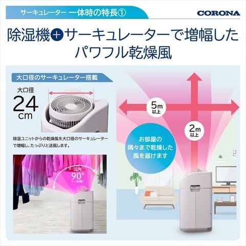 dショッピング |サーキュレーター連動 衣類乾燥除湿機 コンプレッサー