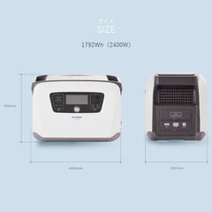 dairider様新品箱不良　山善ポータブル電源ELEIN YPB-RS2400 ポータブル電源 リン酸鉄 ポタ電 2400W 大容量 1792Wh 1時間50分フル