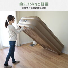 コードレスポンプ内蔵 電動エアベッド 極厚 シングル 注入・排出両方